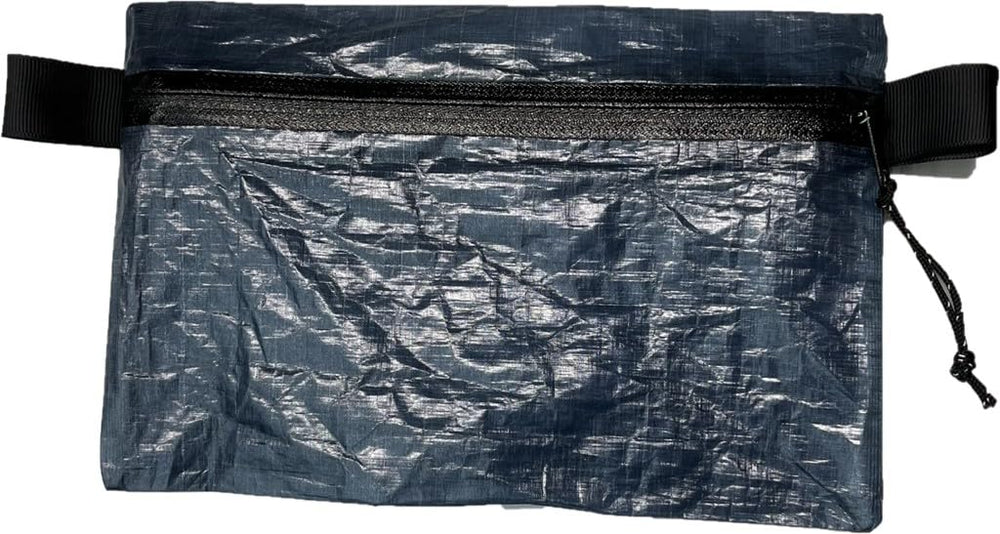 Dyneema zipper pouch large Moroccan blue reflective pull increases visibility at night