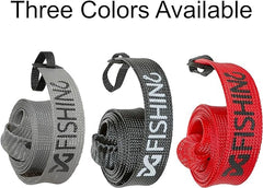 Elastic reel end loop on DynoGoods rod sleeve gray