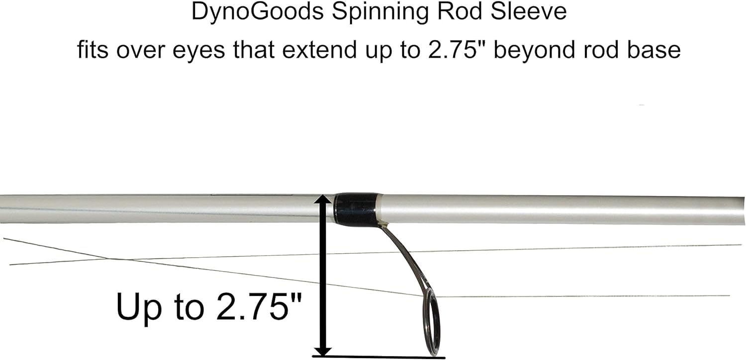 Close-up of rod tip end hanging loop on DynoGoods sleeve