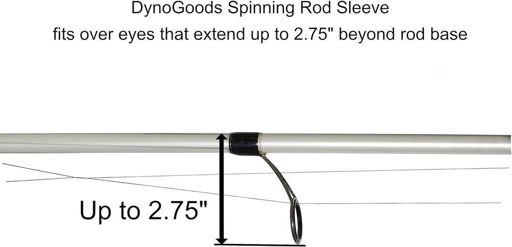 Close-up of rod tip end hanging loop on DynoGoods sleeve