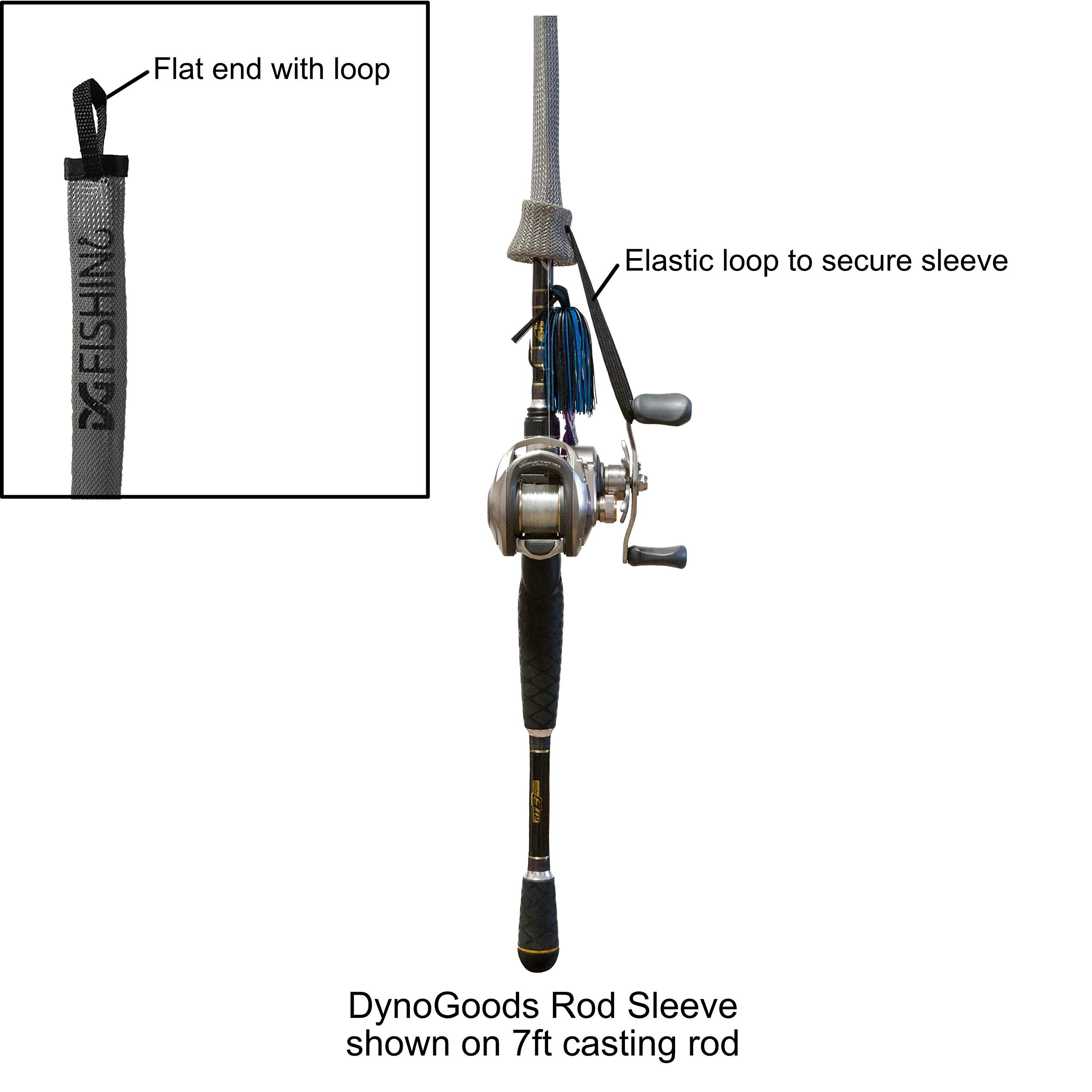 67-inch long rod sleeve expands to 2.5 inches wide