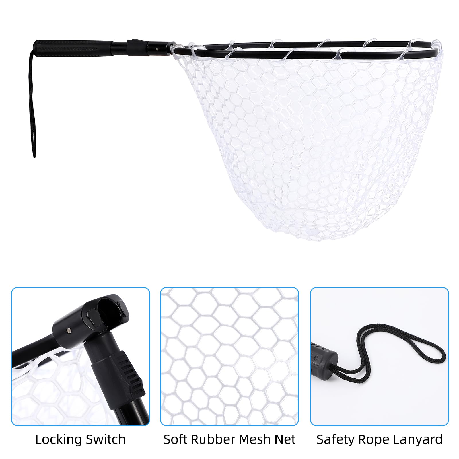 DYTesa compact foldable net fits in a backpack or kayak.