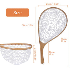 DYTesa ergonomic-handle net offers a comfortable, secure grip on the water.