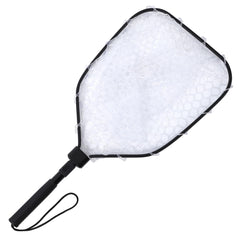 DYTesa foldable silicone dip net (17.5in) ready for freshwater and saltwater use.