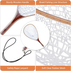 Dytesa rubber mesh protects fish fins and scales during catch and release.
