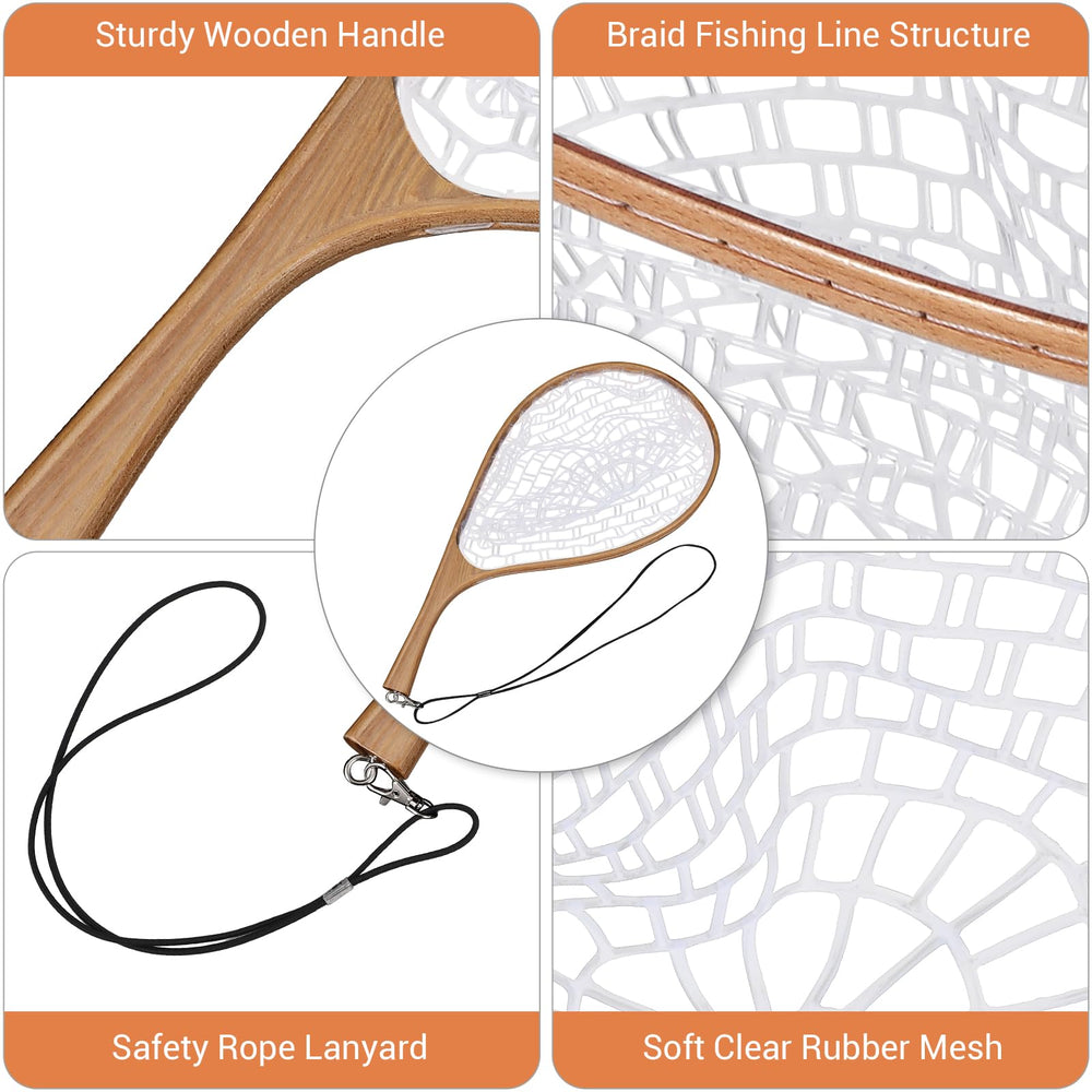 DYTesa ultra-light net is easy to carry for quick reach on remote streams.
