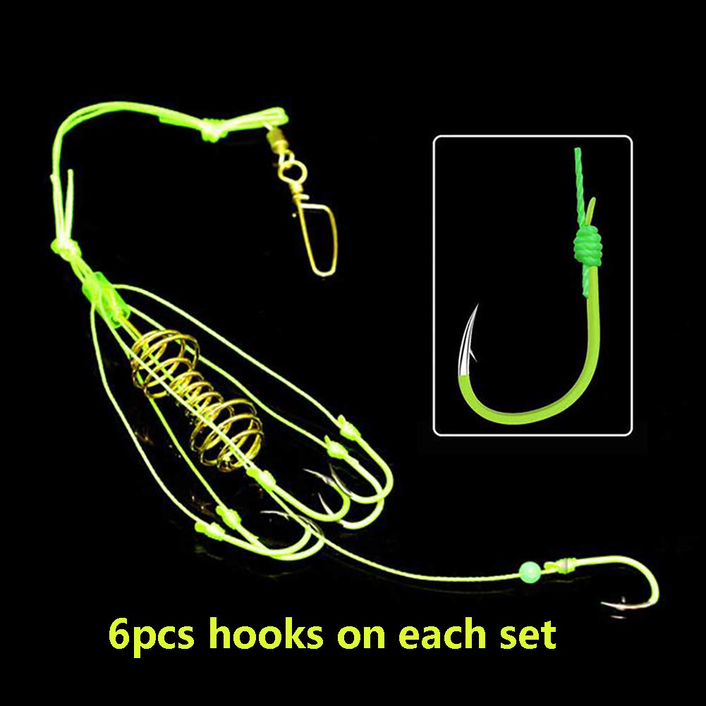 High-carbon steel hooks on extra-strong wire leaders