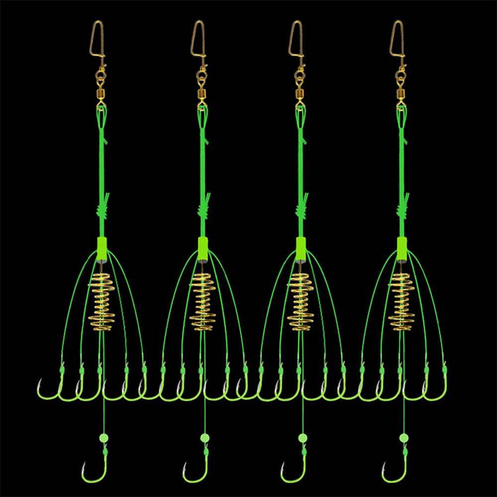 Dyxssm carp feeders with anti-tangle spring design in green