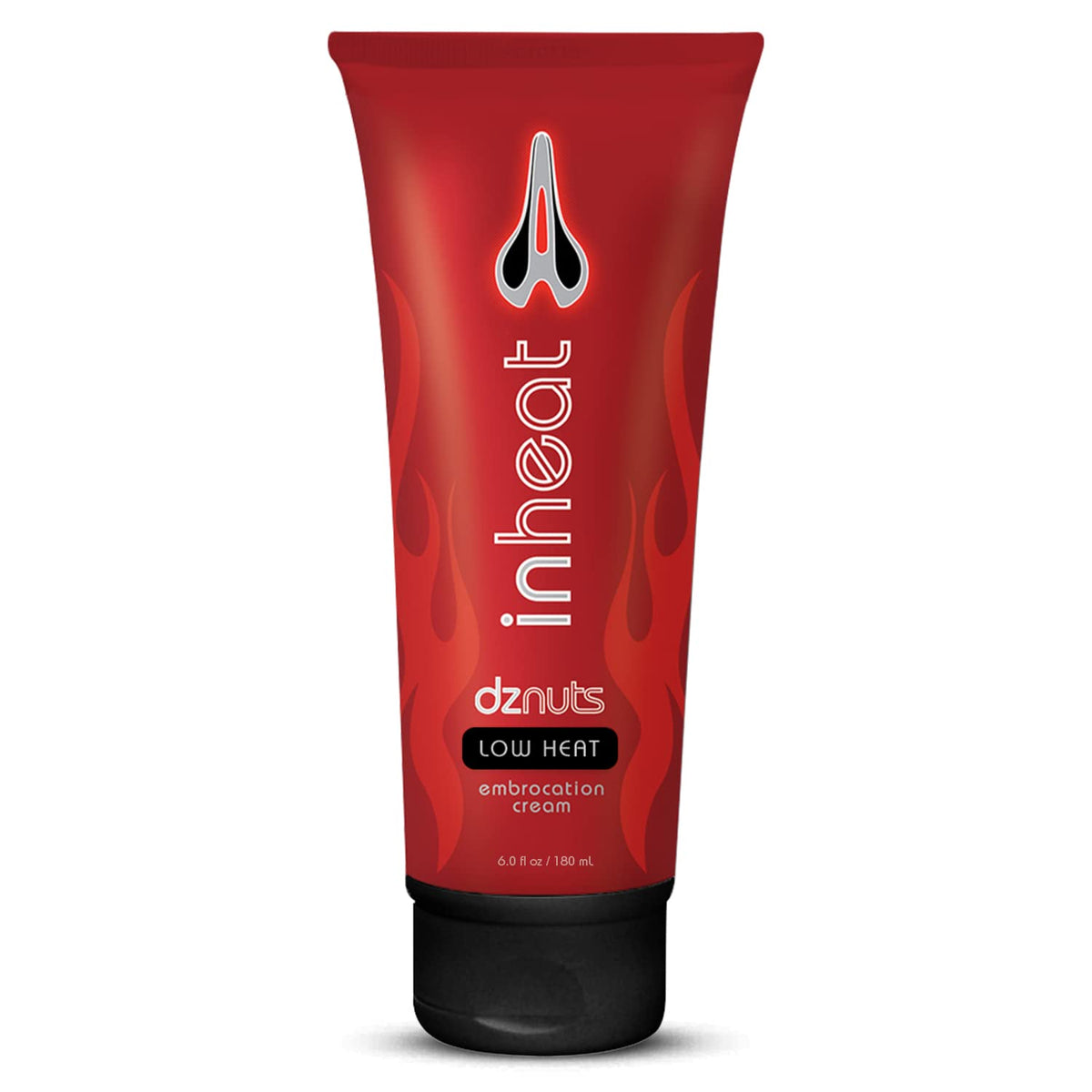 dznuts InHeat embrocation cream 180ml tube warms skin for cold-weather rides.
