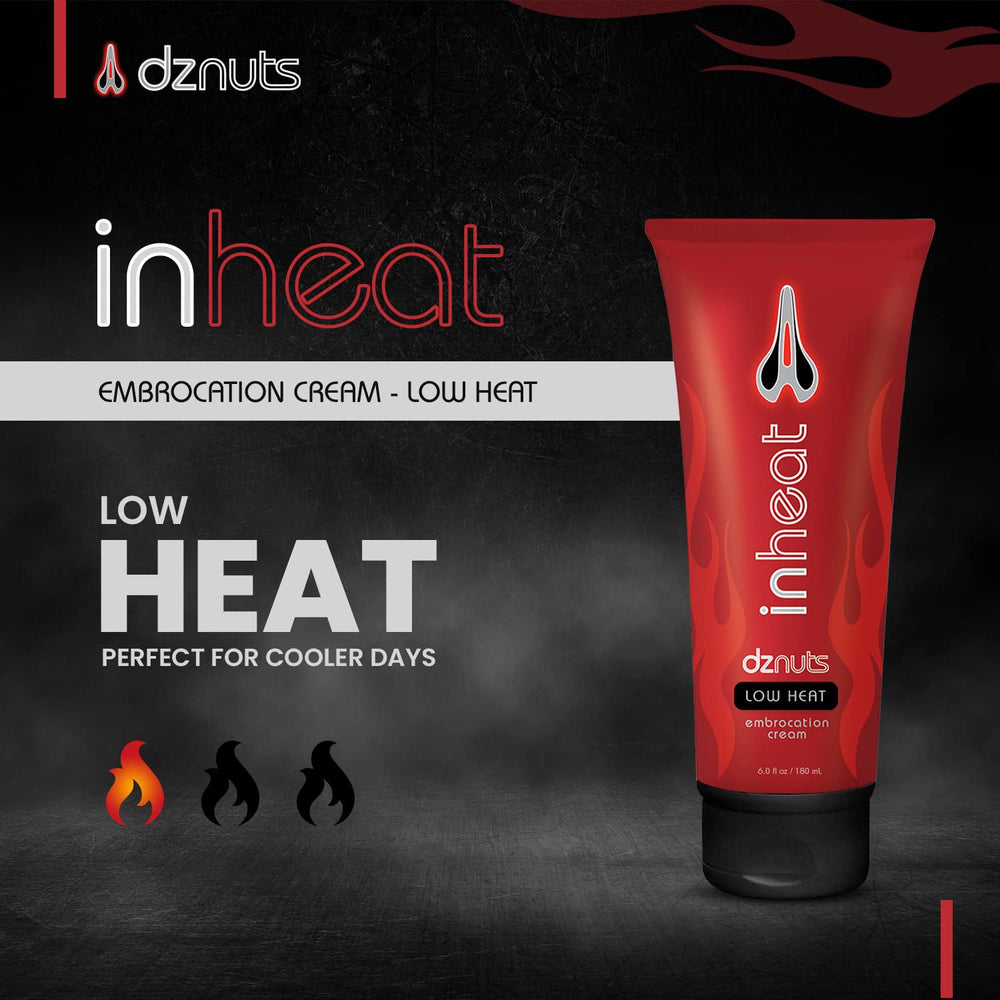 dznuts InHeat applied on leg during winter ride provides warming comfort.