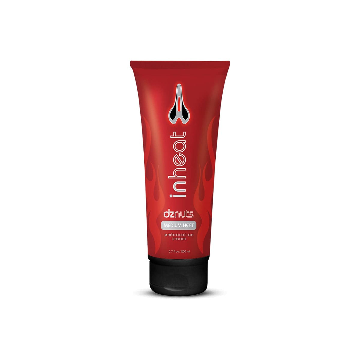 dznuts InHeat Embrocation Cream tube ready for pre-ride warmth and protection