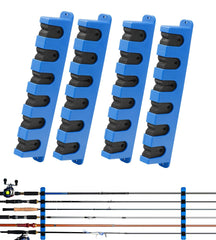 DZrudun horizontal wall-mounted rod holder holding 12 fishing rods