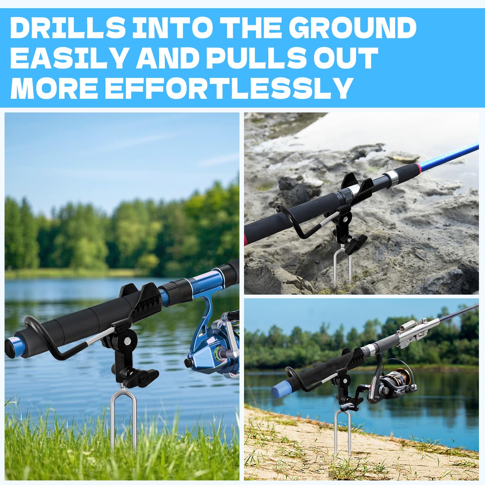 Package of 2 E-jades fishing rod holders