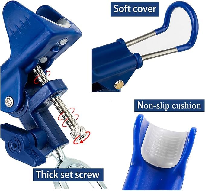 Reinforced nylon bank fishing rod holder showing rust resistant material