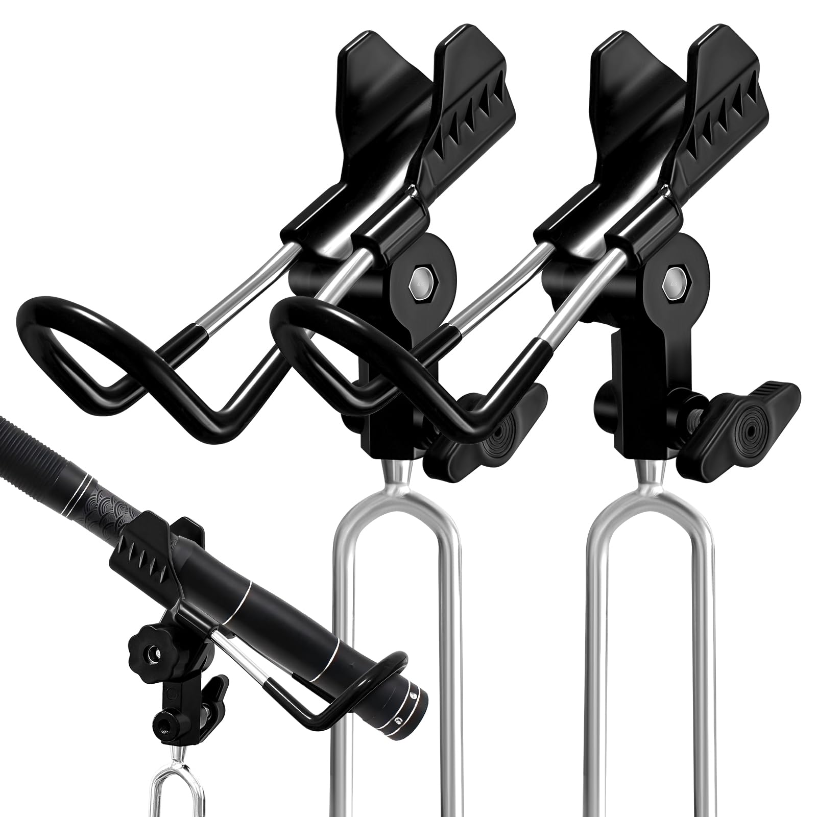 E-jades 360° adjustable bank fishing rod holder in aluminium