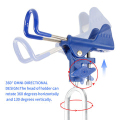 360° horizontal and 130° vertical adjustment mechanism