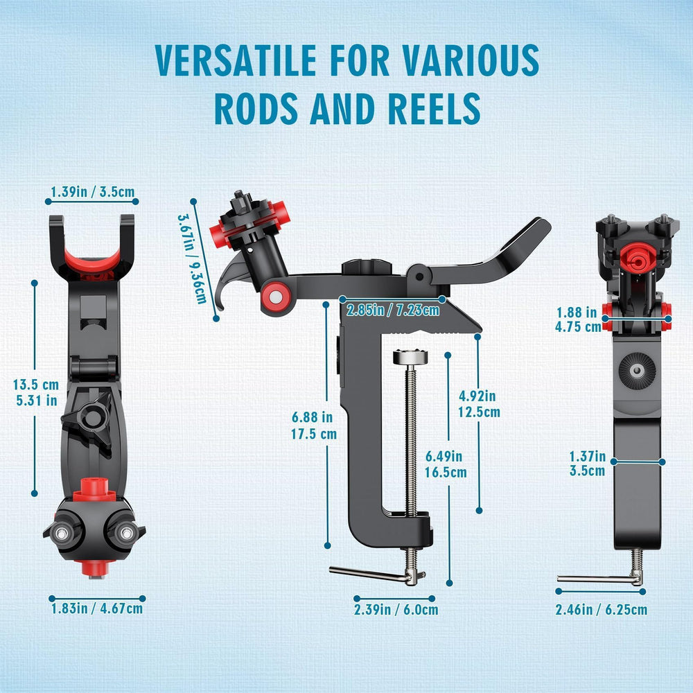 Heavy-duty resin rod holder with corrosion-resistant screws