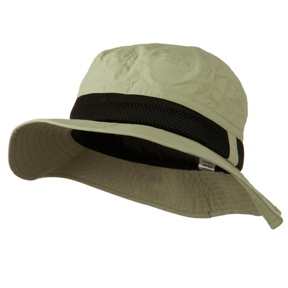 e4Hats.com Big Size Talson UV Bucket Hat with side mesh front view shows breathable sun protection