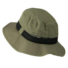 e4Hats Talson UV bucket hat olive, side view with side mesh