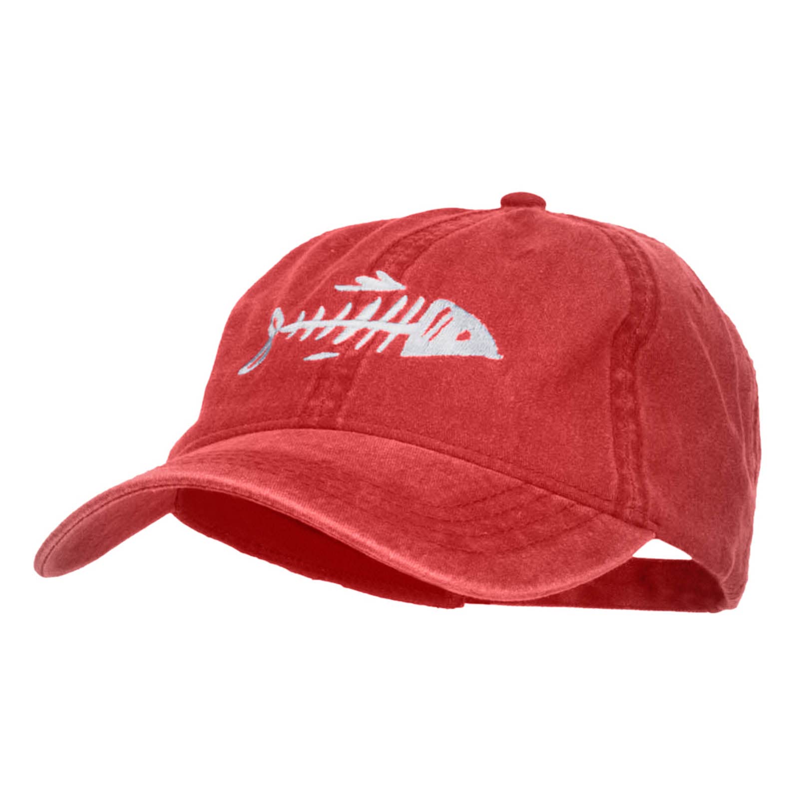 e4Hats Fish Bone Embroidered Cap side view for casual wear with buckle strap