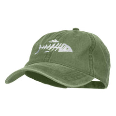 e4Hats Olive washed cap with buckle-adjustable closure for versatile all-day fit.