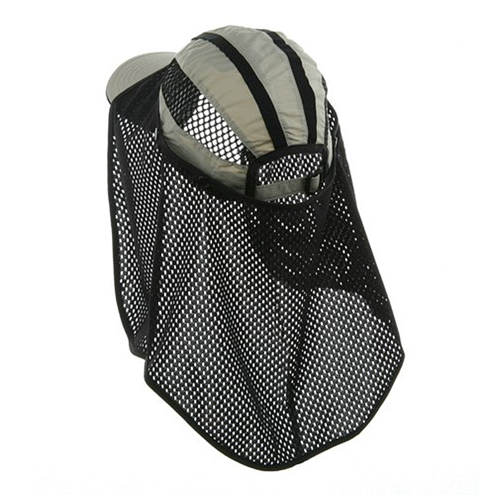 e4Hats.com Talson UV Flap Cap side view showing detachable sun flap