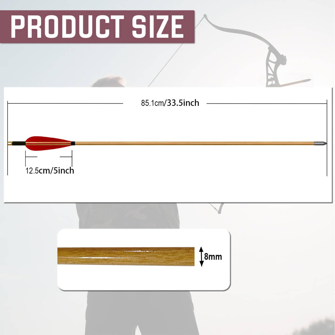 e5e10 arrow with turkey feather fletching shows stable flight and accuracy.
