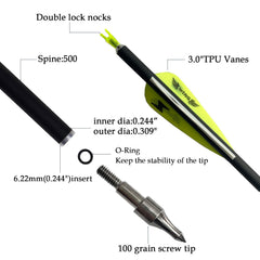 e5e10 31inch arrow with replacement nocks for extended training sessions