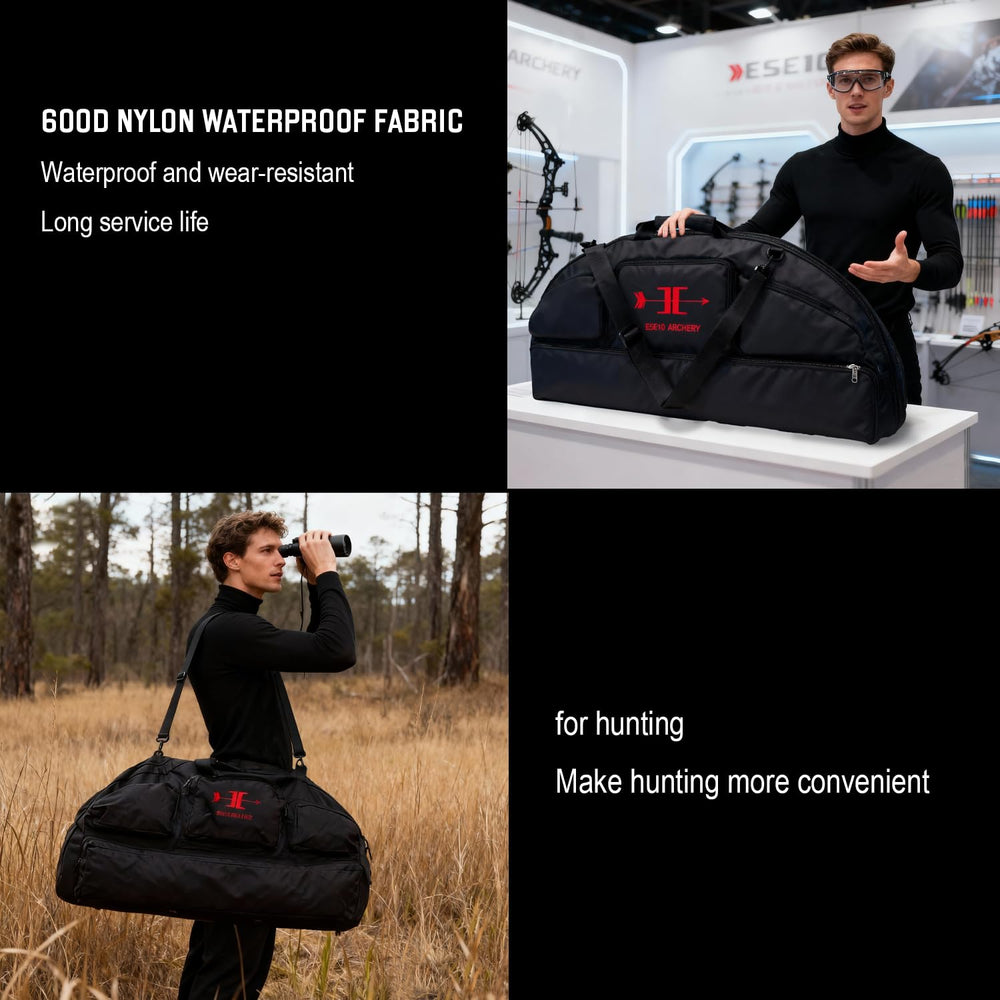 e5e10 bow case dedicated long-arrow compartment keeps arrows organized