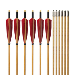 e5e10 iron tips on wood shaft arrows for traditional training.