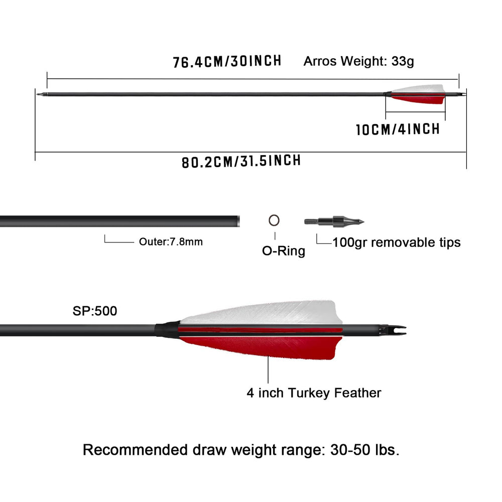 e5e10 turkey-feather arrow 4in feathered fletching stabilizes trajectory