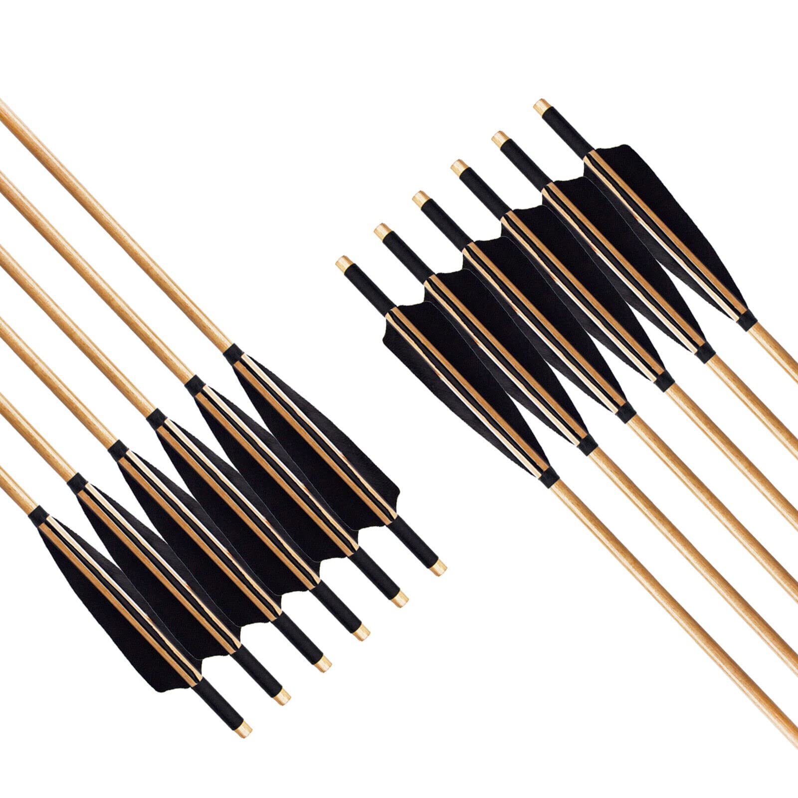 e5e10 turkey-feather fletching closeup highlighting visibility and consistency when aiming.