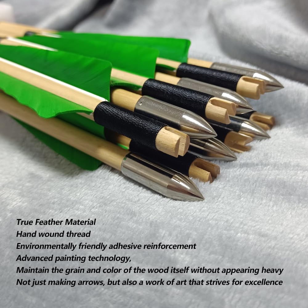 e5e10 wooden arrow shaft diameter 5/16 for stable alignment