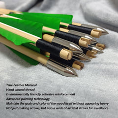 e5e10 wooden arrow shaft diameter 5/16 for stable alignment
