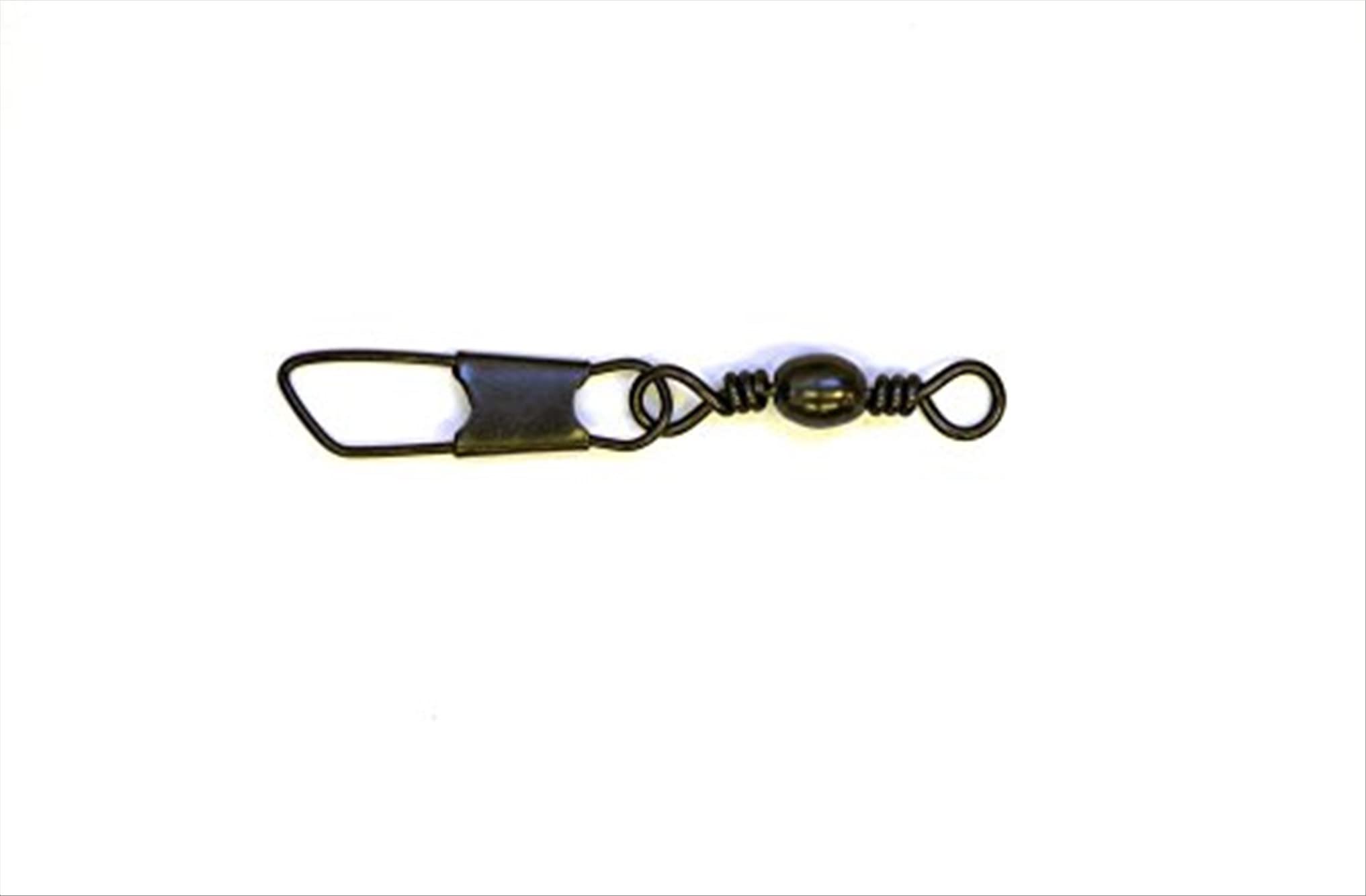 Eagle Claw 01042-007 barrel swivel with safety snap Size 7 for durable, fast-tie tackle changes.