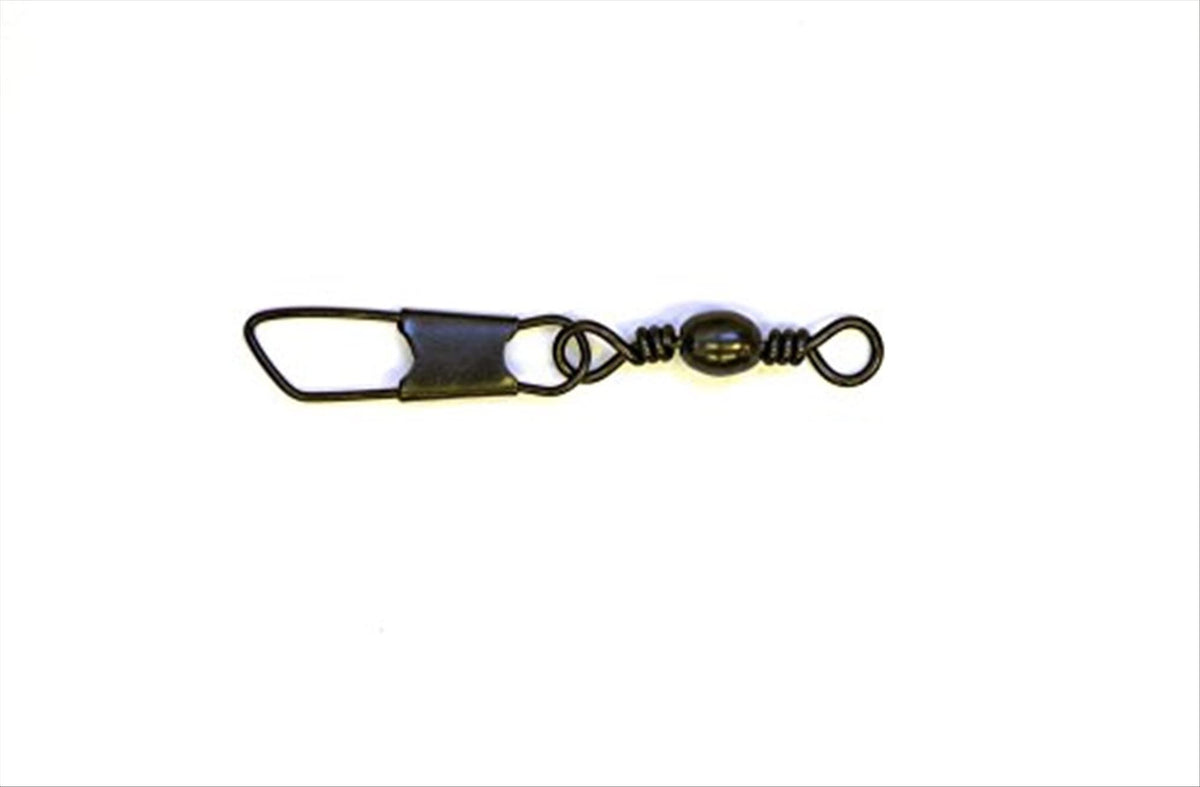 Eagle Claw 01042-007 barrel swivel with safety snap Size 7 for durable, fast-tie tackle changes.