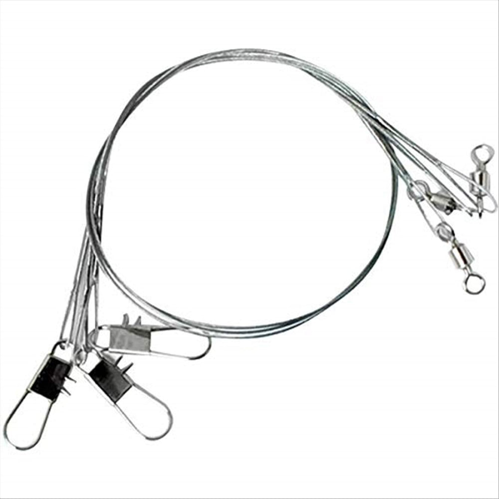 Eagle Claw 08013-004 12-inch steel leader with bright finish, 30 lb test for saltwater rigs.