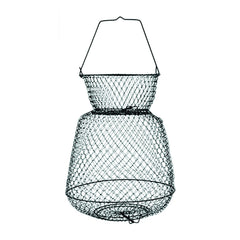 Eagle Claw fish basket shows a durable design for safe catch storage at dock