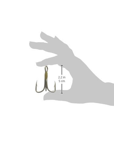 Eagle Claw 374A-10 curved-point treble hooks improve hooking performance.