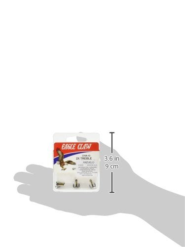 Eagle Claw 374AH-12 curved point treble hook ideal for strong bites