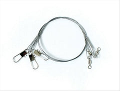 Eagle Claw 9-inch steel leader offering durable 30 lb test for knot strength.