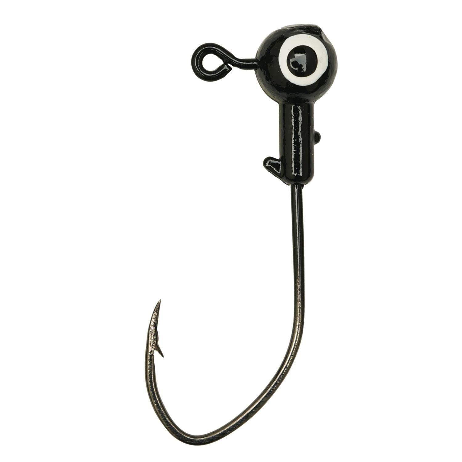 Eagle Claw Ball Head Pro-V Hook 1-16oz in black, designed for secure bait presentation.