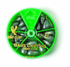 Eagle Claw Bass Casting Sinker Assortment packaging shown for quick, organized selection.