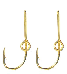 Close-up of Eagle Claw gold hat hook pin showing durable construction.