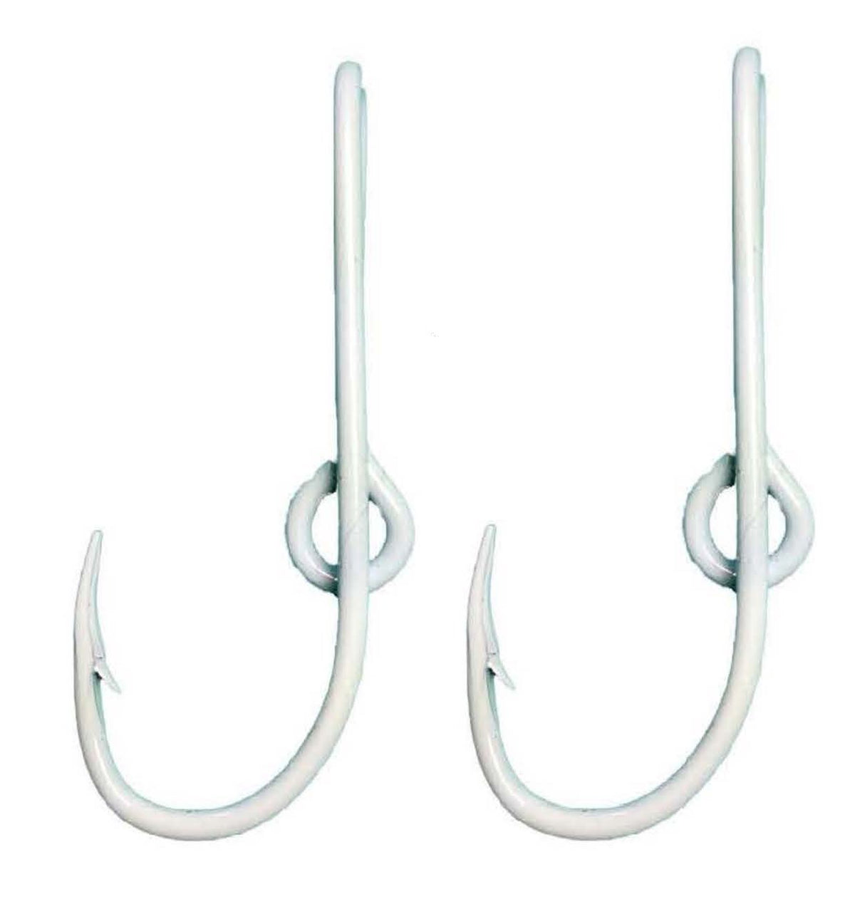 Eagle Claw hat hook pins: two white cap accessories.