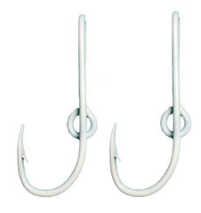 Eagle Claw hat hook pins: two white cap accessories.