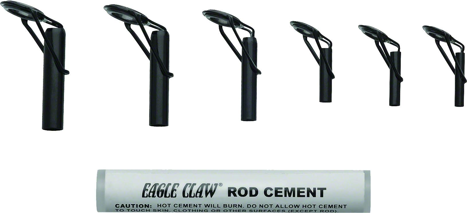 Eagle Claw heavy-duty rod tip repair kit for quick field repairs of fishing rods.