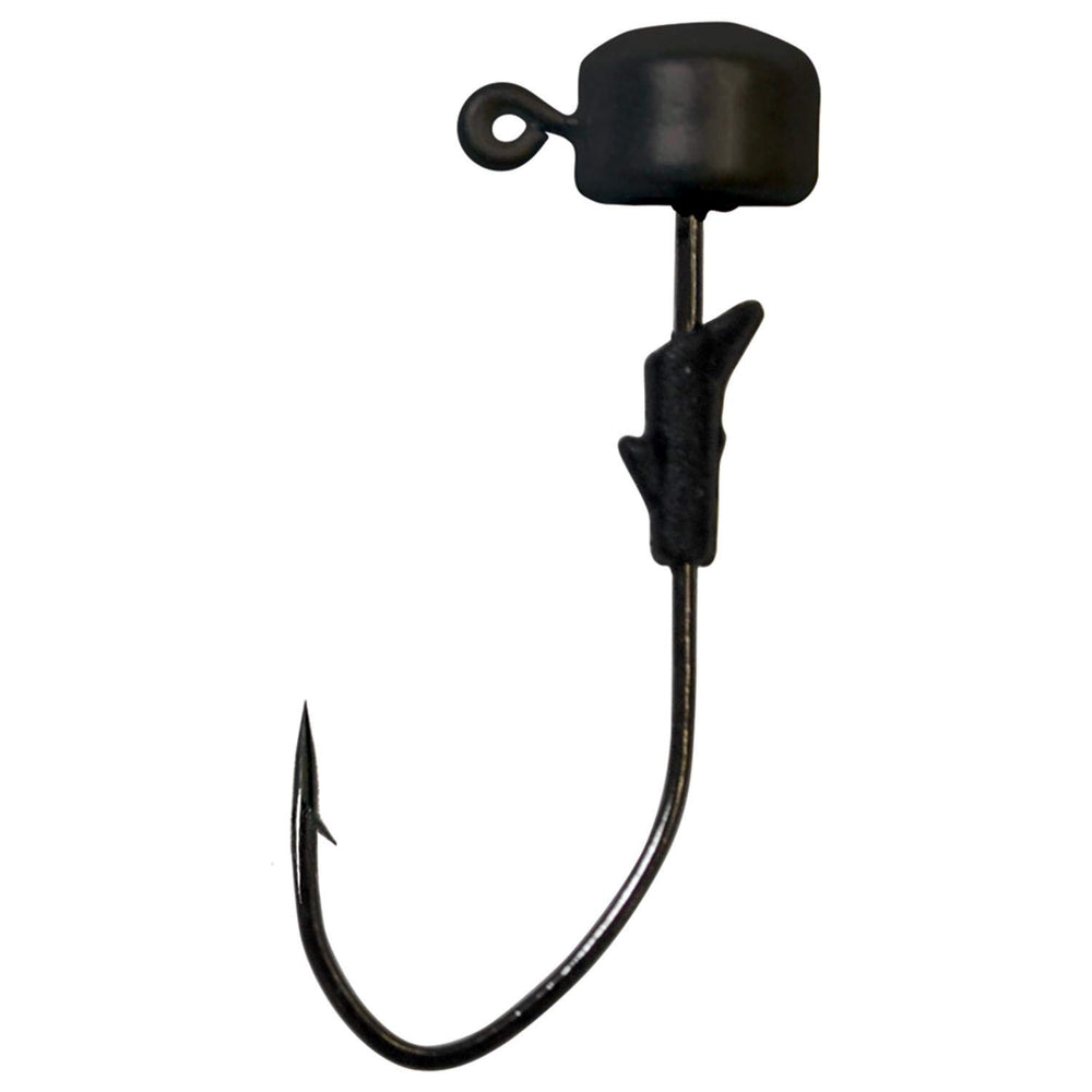 Eagle Claw Ned Rig Jighead in black 1/8 oz demonstrates a finesse design for subtle presentations