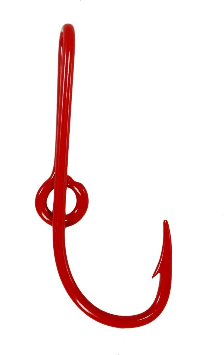 Eagle Claw Red Hat Hook Hat Pin with durable powder coating for caps.