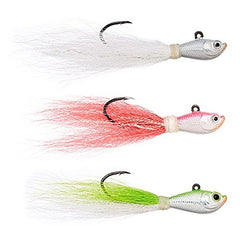 Eagle Claw TKBJA-3 Bucktail Jig pink enhances visibility in murky water